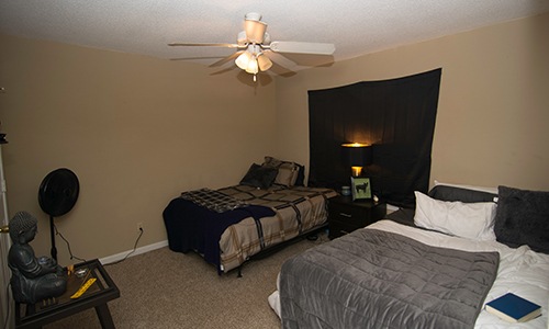 two beds in a mindful recovery community home in Hoover