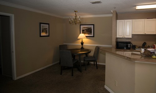dining area of a sober living home