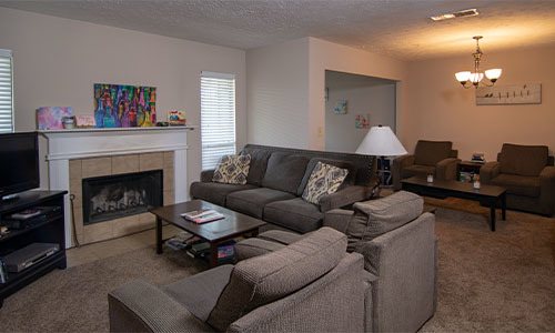 living space in a sober living home